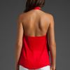 Haute Hippie Drape Halter Top in Red (poppy) - Lyst