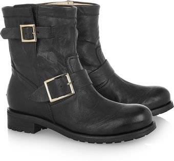 Jimmy Choo Youth Leather Biker Boots - Lyst