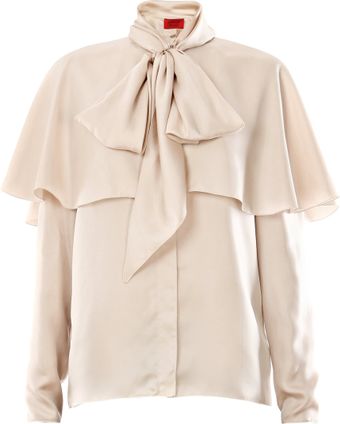  Silk Twill Bow Blouse 