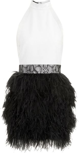 Givenchy Feather Halter Dress - Lyst