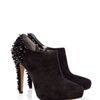 Sam Edelman Black Renzo Studded Suede Ankle Boot in Black - Lyst