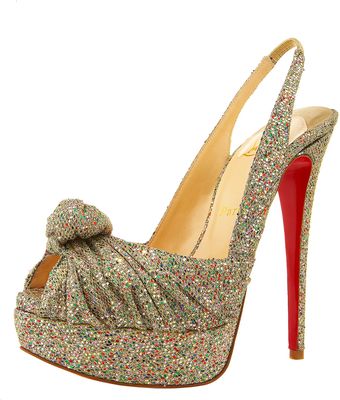 Christian Louboutin Jenny Knotted Platform Pump, Glitter - Lyst