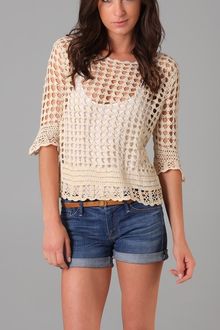 Dallin Chase Steward Crocheted Top - Lyst