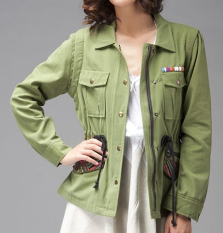 Mara Hoffman Embroidered Army Jacket in Green (army) - Lyst