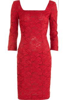 L'Wren Scott Square Neck Lace Dress - Lyst