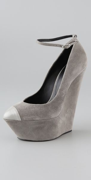 Giuseppe Zanotti High Platform Suede Wedges - Lyst