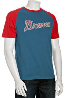Wright And Ditson Blue Cotton Jersey Braves Crewneck T-shirt - Lyst