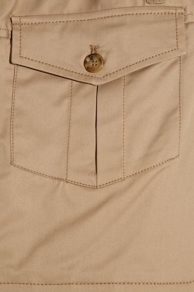 D&g Tan Belted Pleat Cargo Skirt In Brown (tan) 