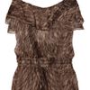 Dolce & Gabbana Printed Silkchiffon Top in Brown - Lyst