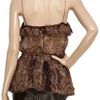 Dolce & Gabbana Printed Silkchiffon Top in Brown - Lyst