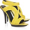 Elizabeth And James Star Ribbed Leather Sandals in Yellow - Lyst