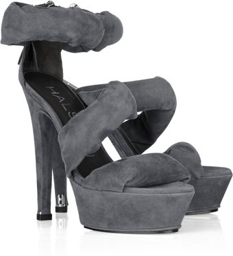 Halston Suede Platform Sandals - Lyst