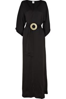 Halston Heritage V-neck Silk-satin Gown - Lyst