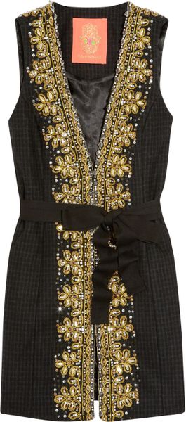 Manoush Beaded Woolblend Dress in Black - Lyst