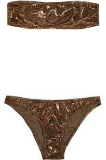 Melissa Odabash Ibiza Metallic Bandeau Bikini - Lyst