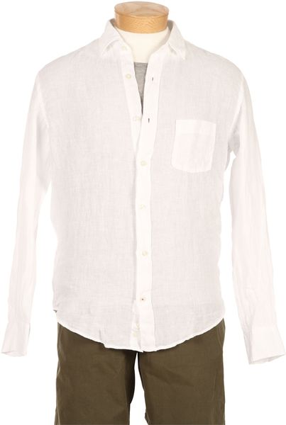 white linen button down shirt mens