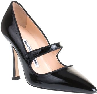 Manolo Blahnik Campari Patent Mary-jane Pump - Lyst