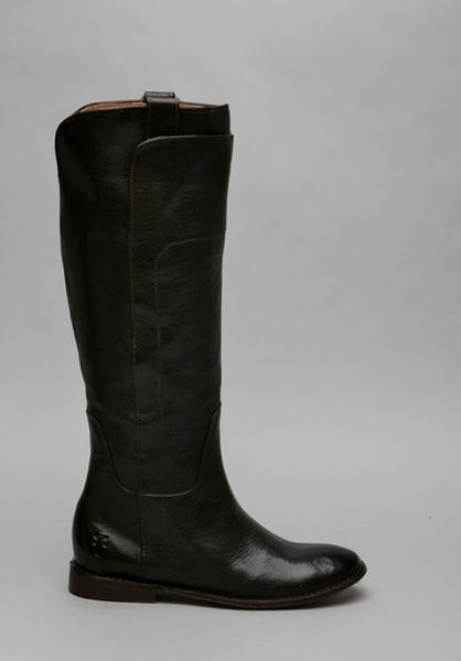 frye paige tall riding boot dark brown