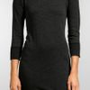 James Perse Raglan Sweatshirt Dress in Black - Lyst
