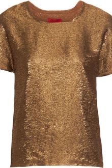 Lanvin Lamé Boxy Top - Lyst