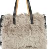 Marni Shearling and Wool Tote in Gray - Lyst