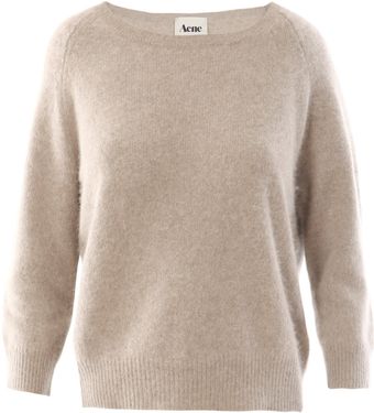 Acne Angora Cropped Jumper - Lyst