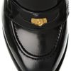 Alexander Mcqueen Loaferstyle Leather Pumps in Black - Lyst