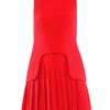 Alexander Mcqueen Crepe Sleeveless Dress in Red - Lyst