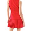 Alexander Mcqueen Crepe Sleeveless Dress in Red - Lyst