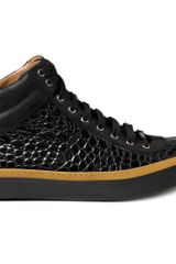 Jimmy Choo Belgravia Mock Crocodile Sneakers