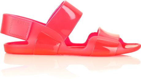 Marni Flat Jelly Sandals in Pink | Lyst