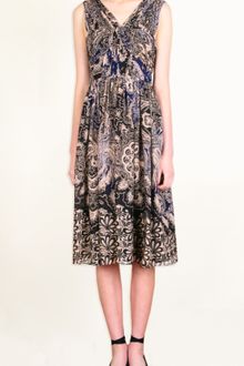 Tibi Swirl Paisley Pleated Dress - Lyst