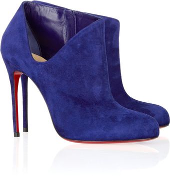 Christian Louboutin Lisse 100 Suede Ankle Boots - Lyst