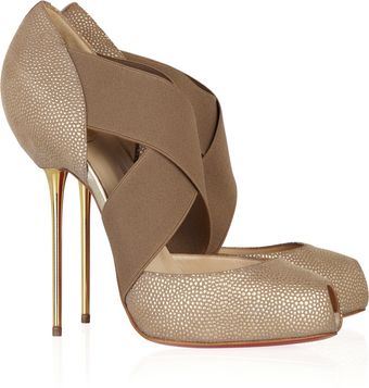 Christian Louboutin Big Dorcet 120 Textured-leather Pumps - Lyst