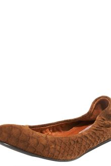 Lanvin Printed Suede Ballerina - Lyst