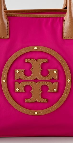 tory burch stacked logo tote