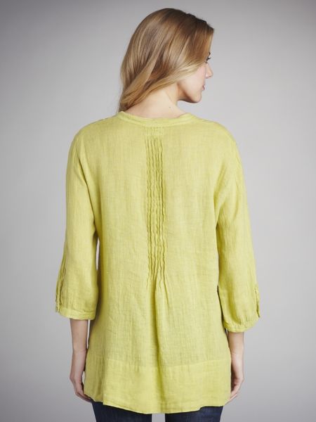 John Lewis Women Gauze Tunic Top Sulphur in Yellow | Lyst