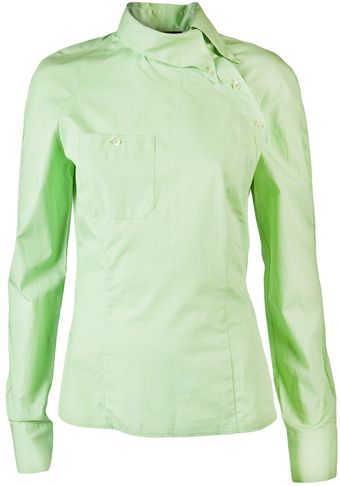 Alexander Mcqueen Archive Asymmetrical Button Down - Lyst