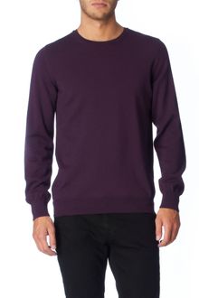 Burberry Brit Juniper Purple Merino Shoulder Check Crew Knit - Lyst