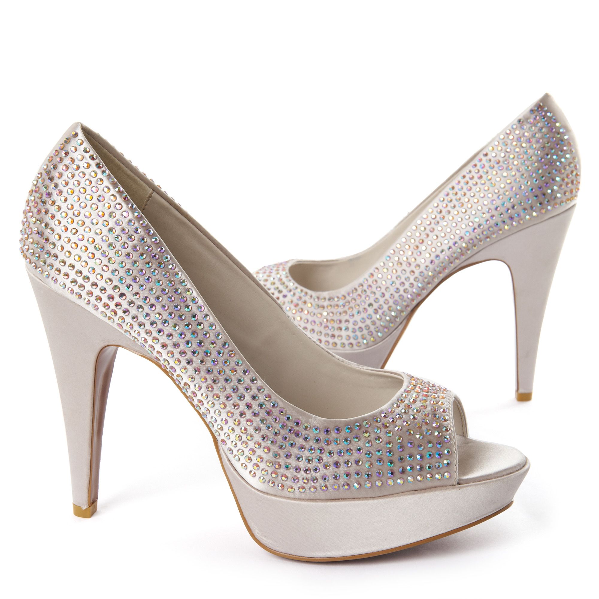 Carvela Kurt Geiger Guess Diamante Peep Toe Heeled Shoe in