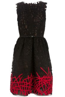Oscar de la Renta Strapless Silk Dress - Lyst