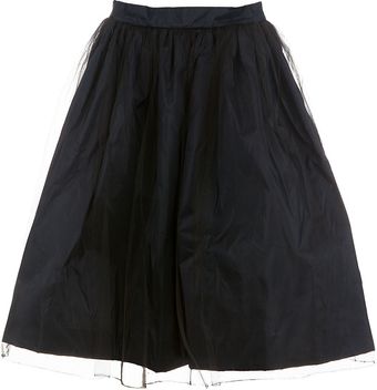 Oscar de la Renta Silk Bell Skirt - Lyst