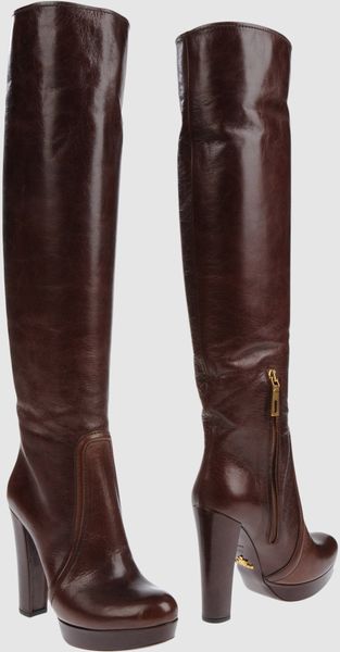 prada high heels boots