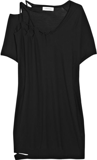 Julien Macdonald Slash-detail Fine-knit Wool Sweater - Lyst
