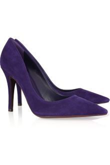 Ralph Lauren Collection Ceara Pointed Suede Pumps - Lyst