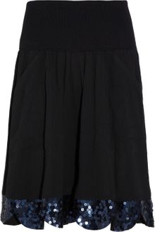 Sonia By Sonia Rykiel Sequined-hem Cotton Skirt - Lyst
