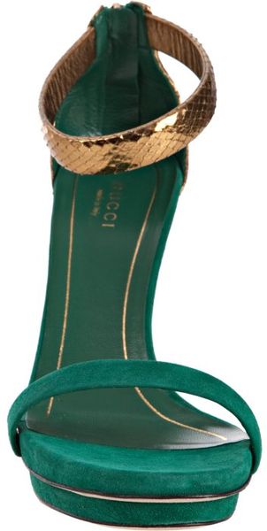 gucci emerald green heels