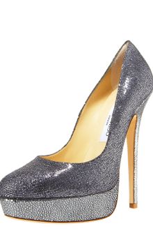 Jimmy Choo Glittered Platform Pump - Lyst