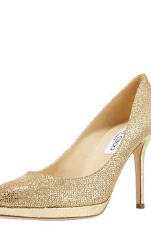 Jimmy Choo Glitter-fabric Platform Pump - Lyst