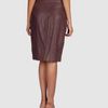 Diane Von Furstenberg Leather Skirt in Purple - Lyst